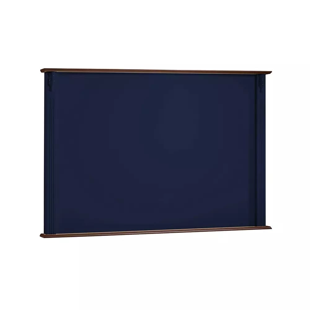 Painel de TV para Sala 195cm Clássico 50513 Linz Móveis - Azul Petróleo/Imbuia Glazer