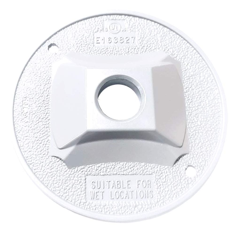 Tampa de suporte de lâmpada Sigma Electric 14381WH branca de 1/2 polegada