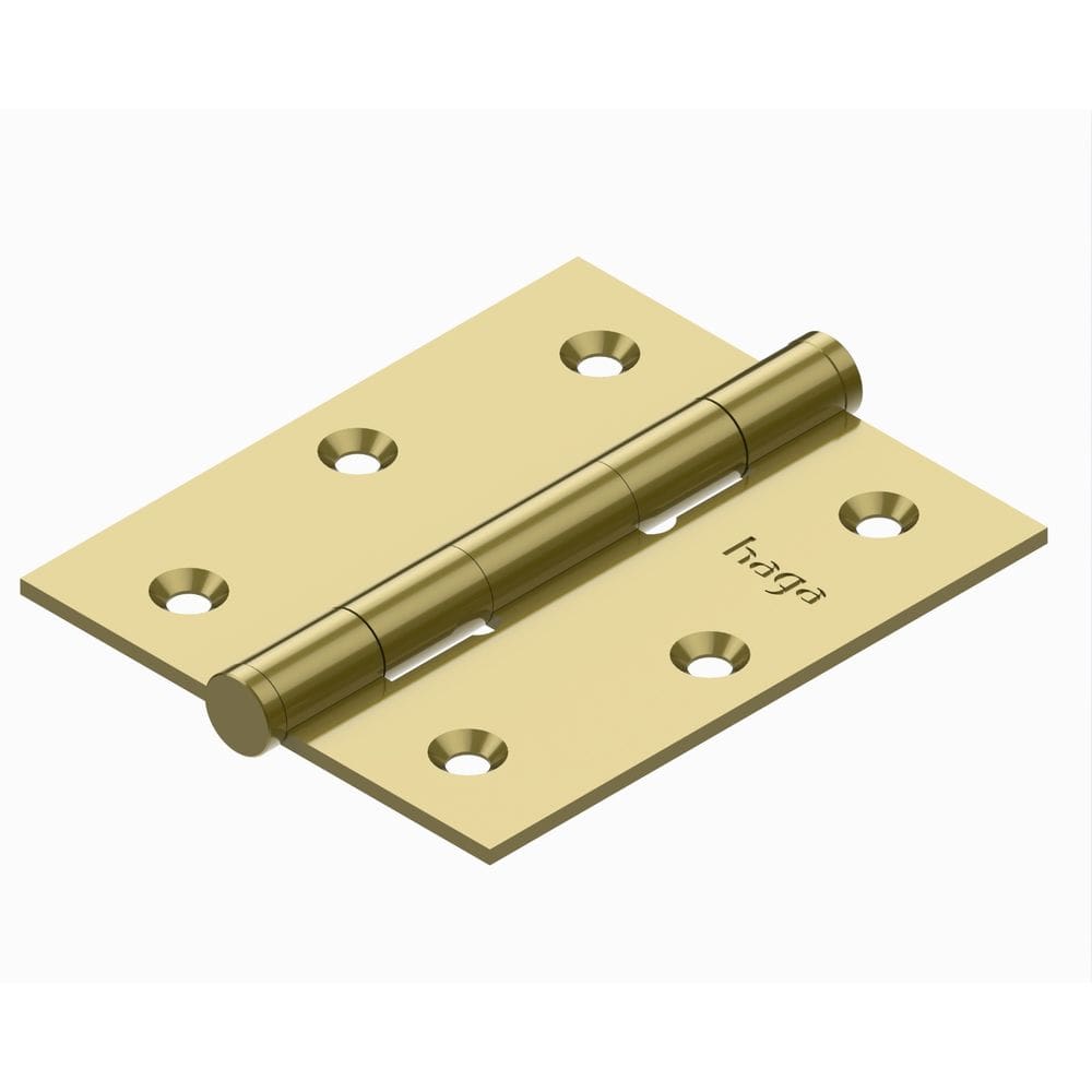 Kit 3 Dobradiças Haga 3½x3 Pino Chato Sem Anel - 5678