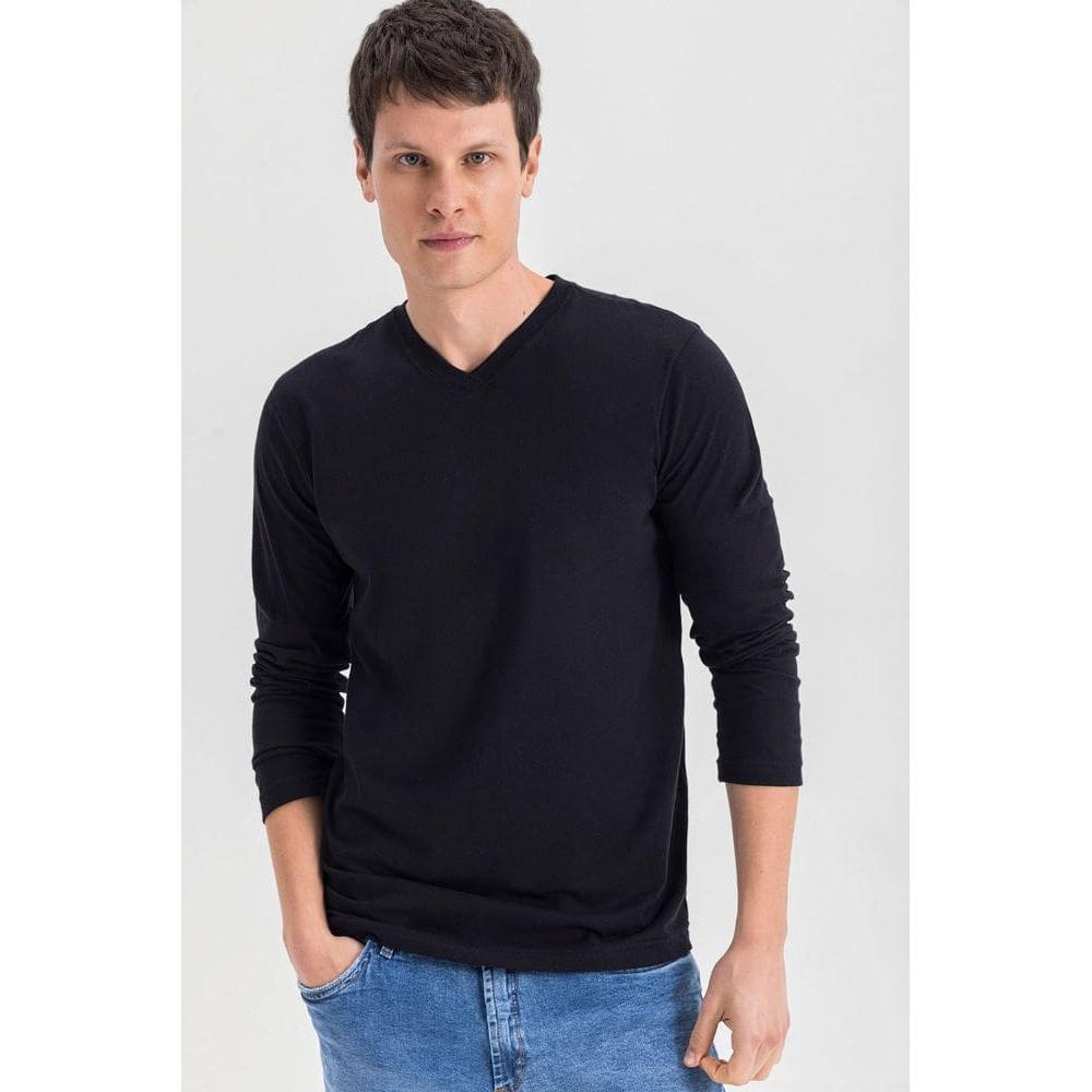 Camiseta masculina em meia malha Essendi