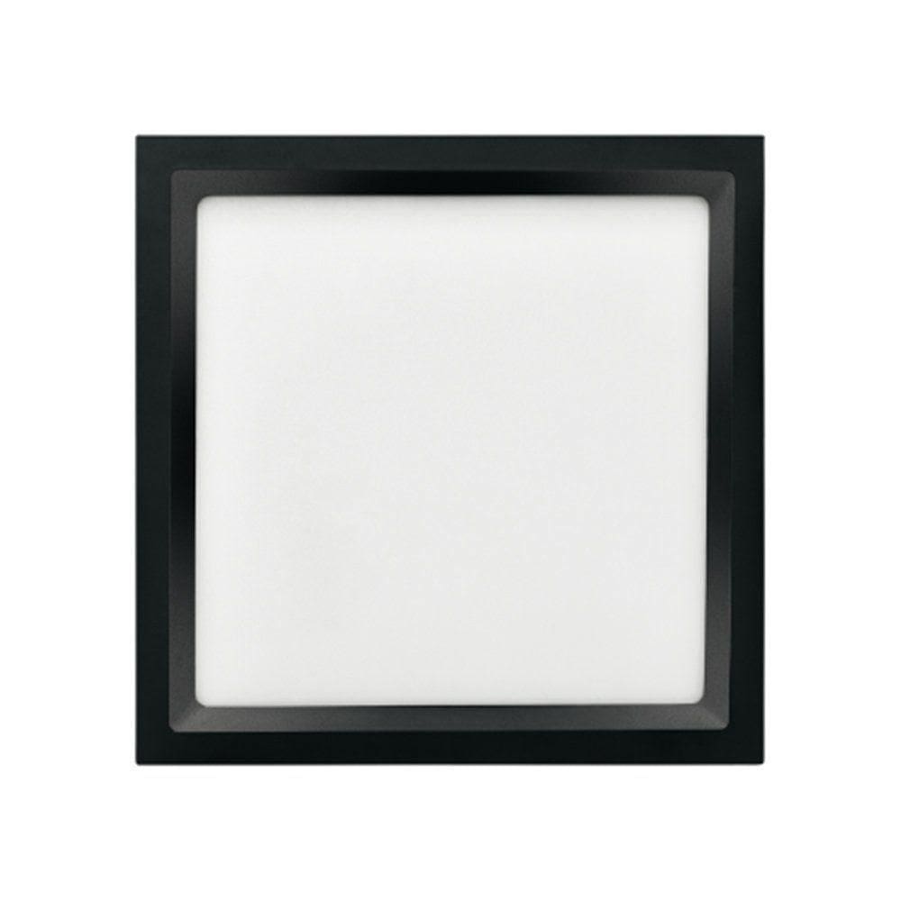 Painel De Led Embutir Stella Deep Quadrado 34x34cm Recuado 28w Preto - 4000k - Luz Neutra