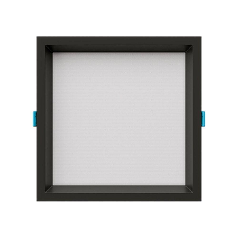 Painel De Led Embutir Stella S.deep Quadrado 30x30cm Super-recuado Dimerizável 20w Alto Irc93 - Preto 4000k Luz Neutra