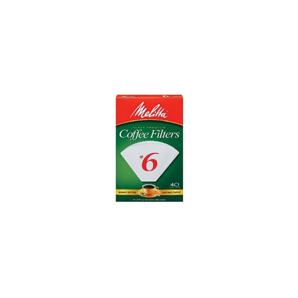 Filtro de café Melitta #6 Cone 40 Count White