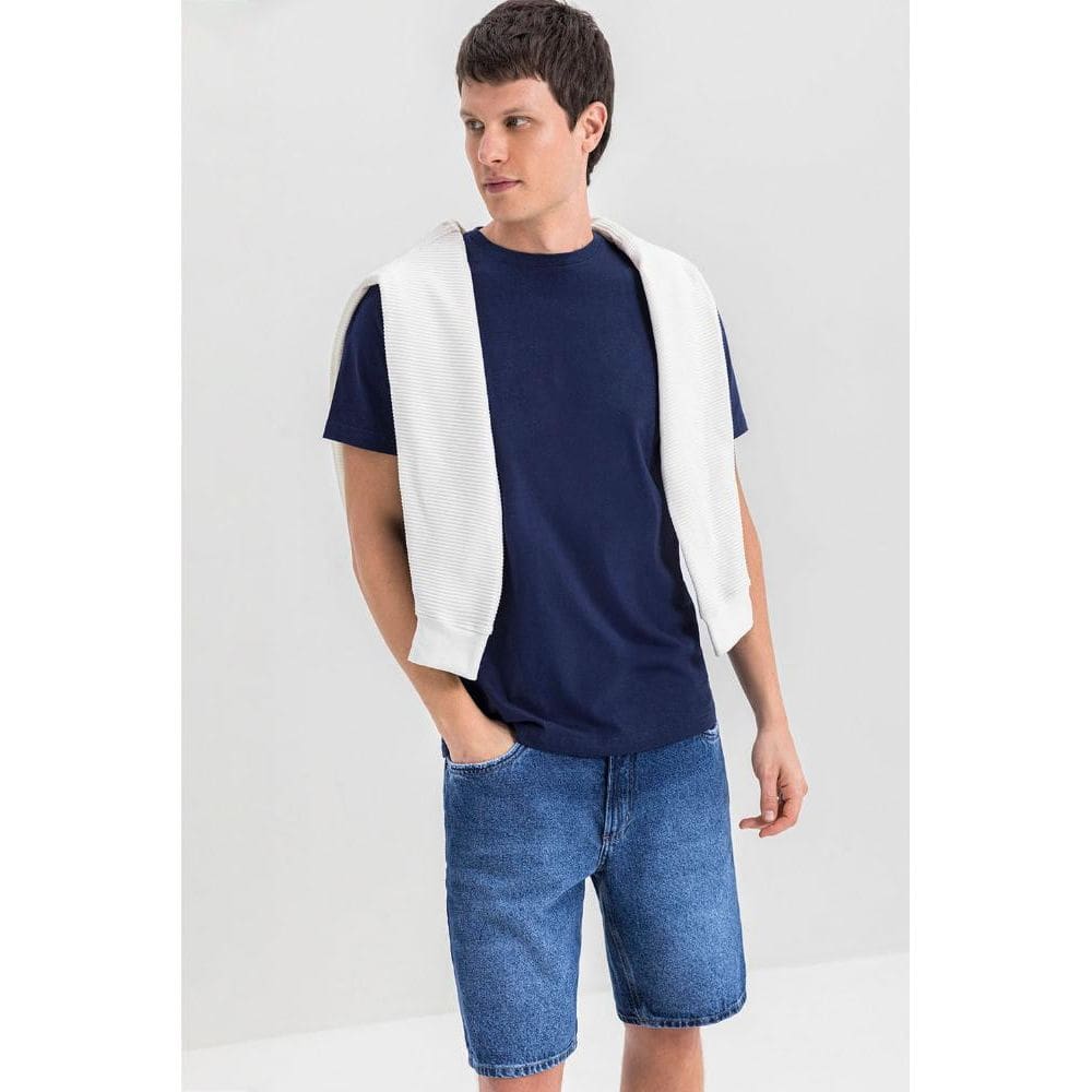 Camiseta masculina em meia malha Essendi