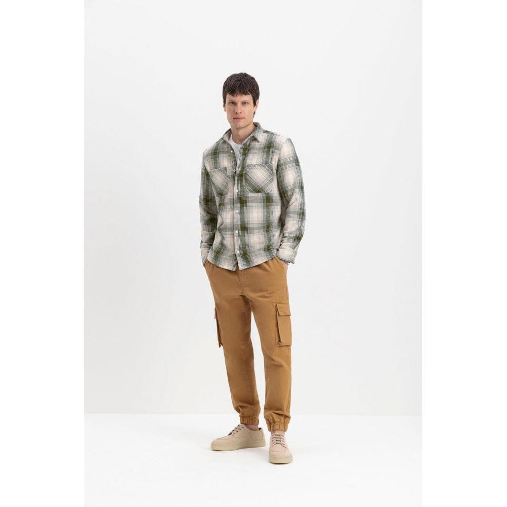 Camisa masculina em flanela overshirt essendi -G