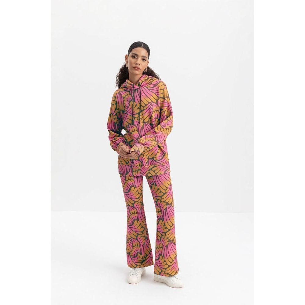 Blusão feminino em moletom estampado essendi
