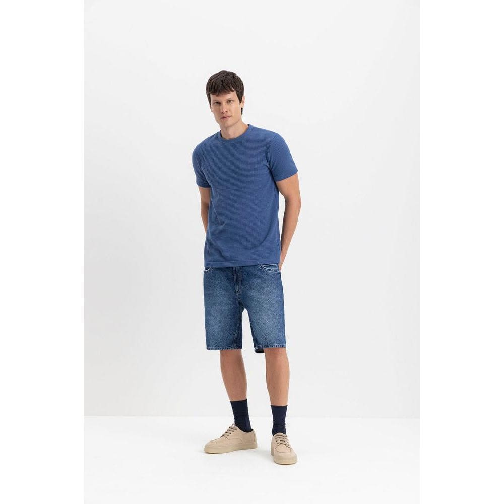 Camiseta masculina em malha tricot essendi -G