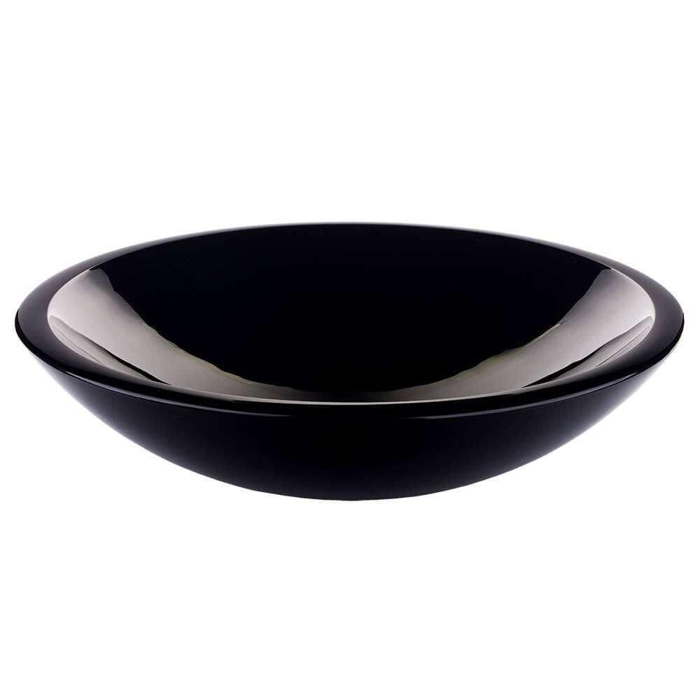 Cuba Preta Redonda Para Banheiro 35cm X 8cm