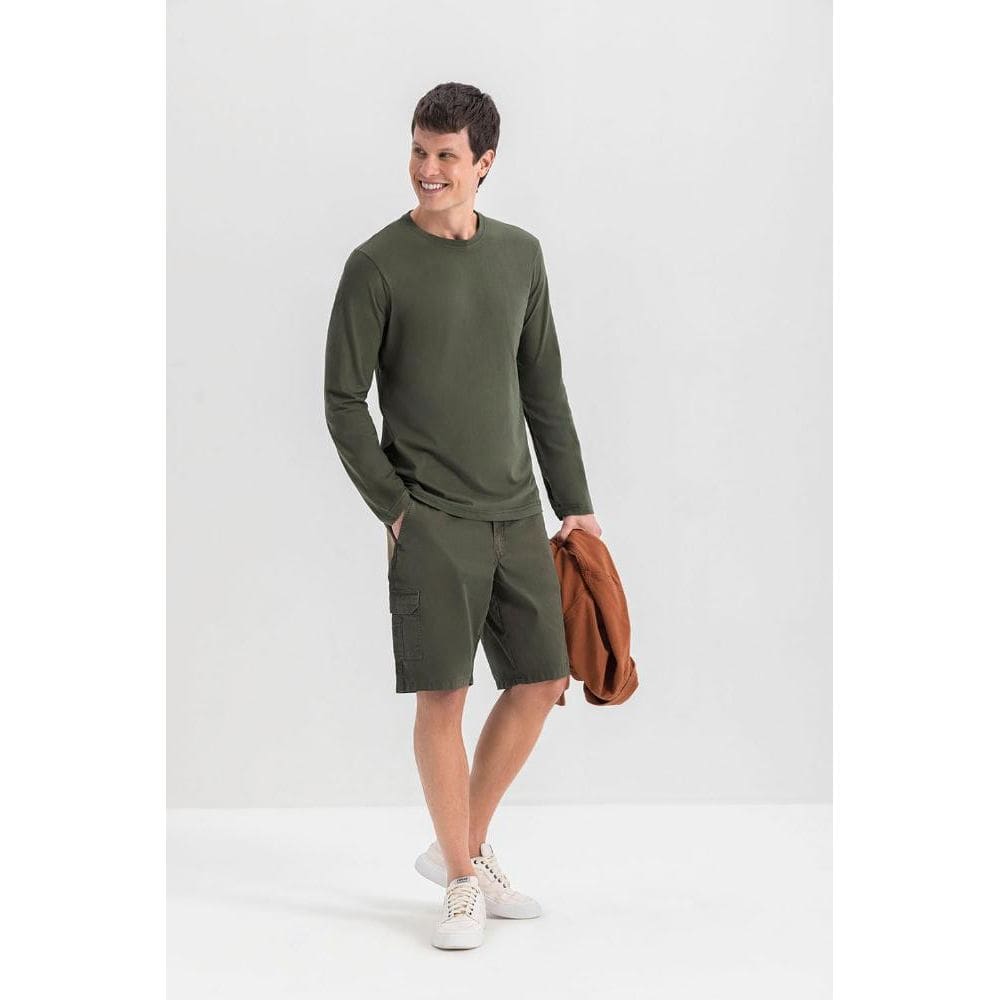 Camiseta masculina em meia malha Essendi