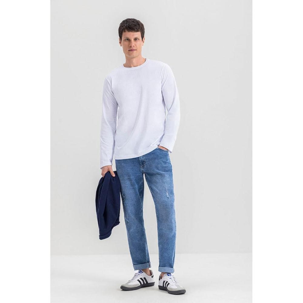 Camiseta masculina em meia malha Essendi