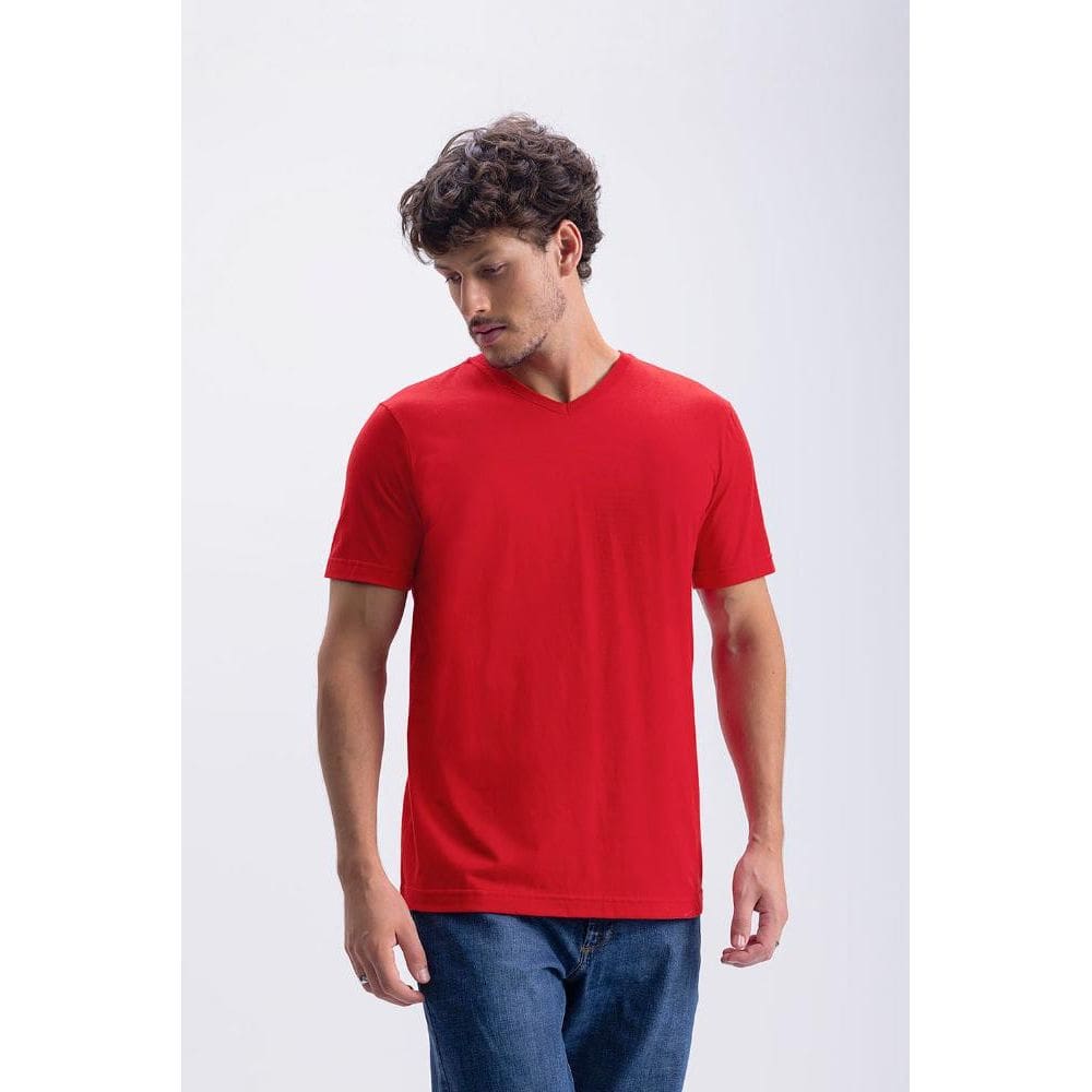 Camiseta masculina em malha Essendi Camiseta masculina em meia malha Essendi