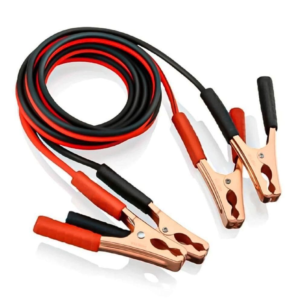 Kit 2 Cabos Bateria Fazer Chupeta Emergência Recarga Automotiva 300 Amp 2,5 Metros