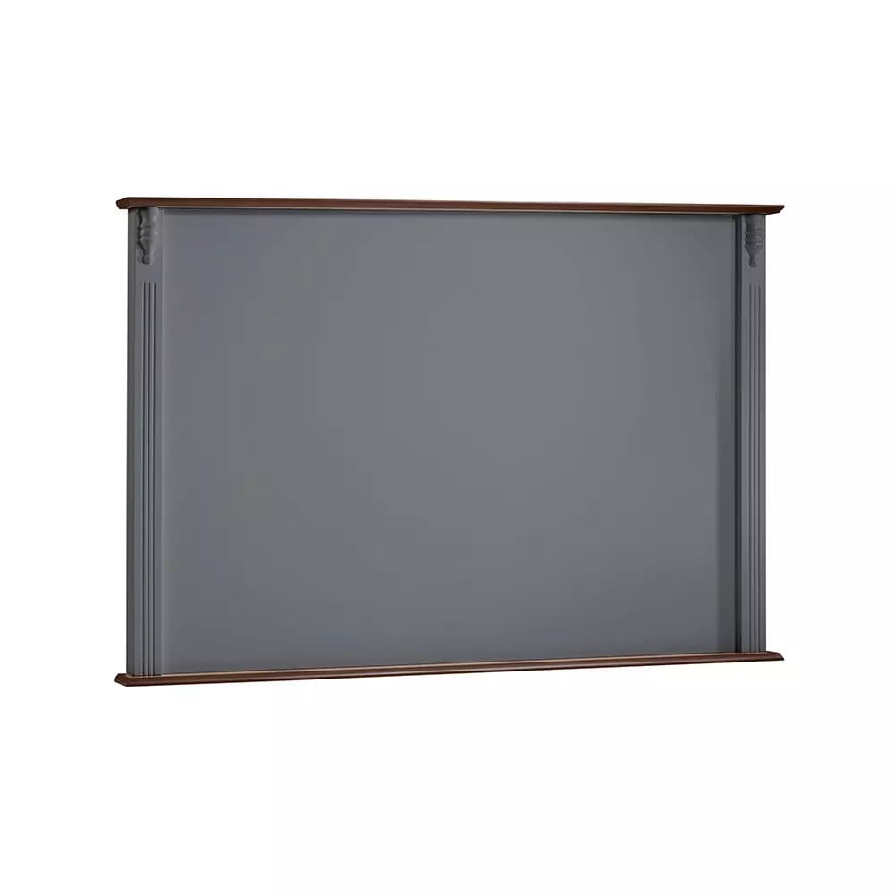Painel de TV para Sala 195cm Clássico 50513 Linz Móveis - Cinza/Imbuia Glazer