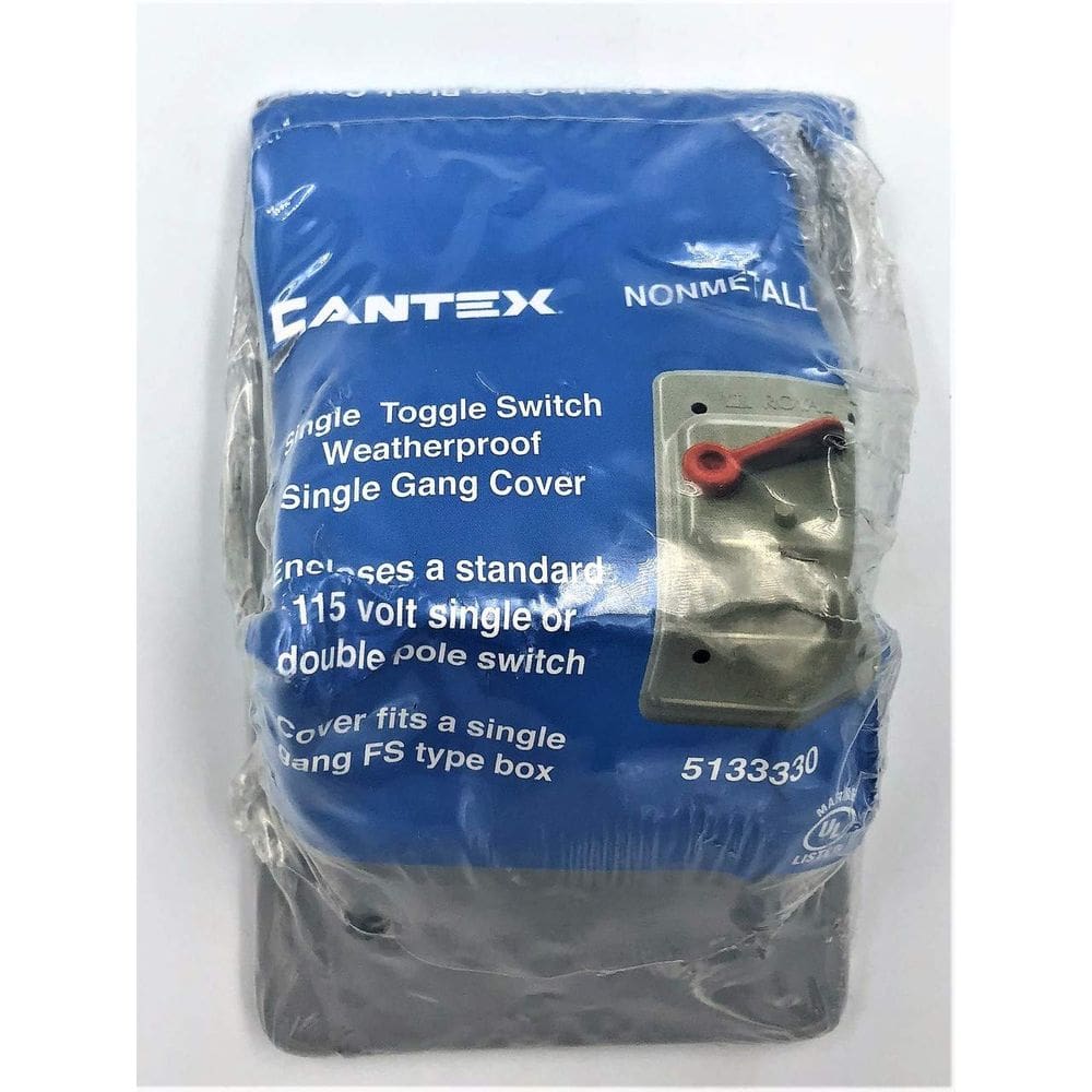 Tampa à prova de intempéries Cantex PVC Boxes Single Gang