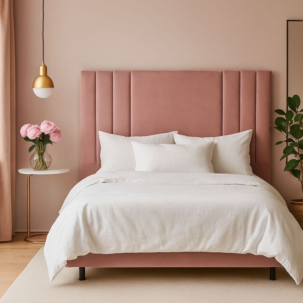 Cabeceira Suede Moderna King 195 cm Estofada Cama Box Frame