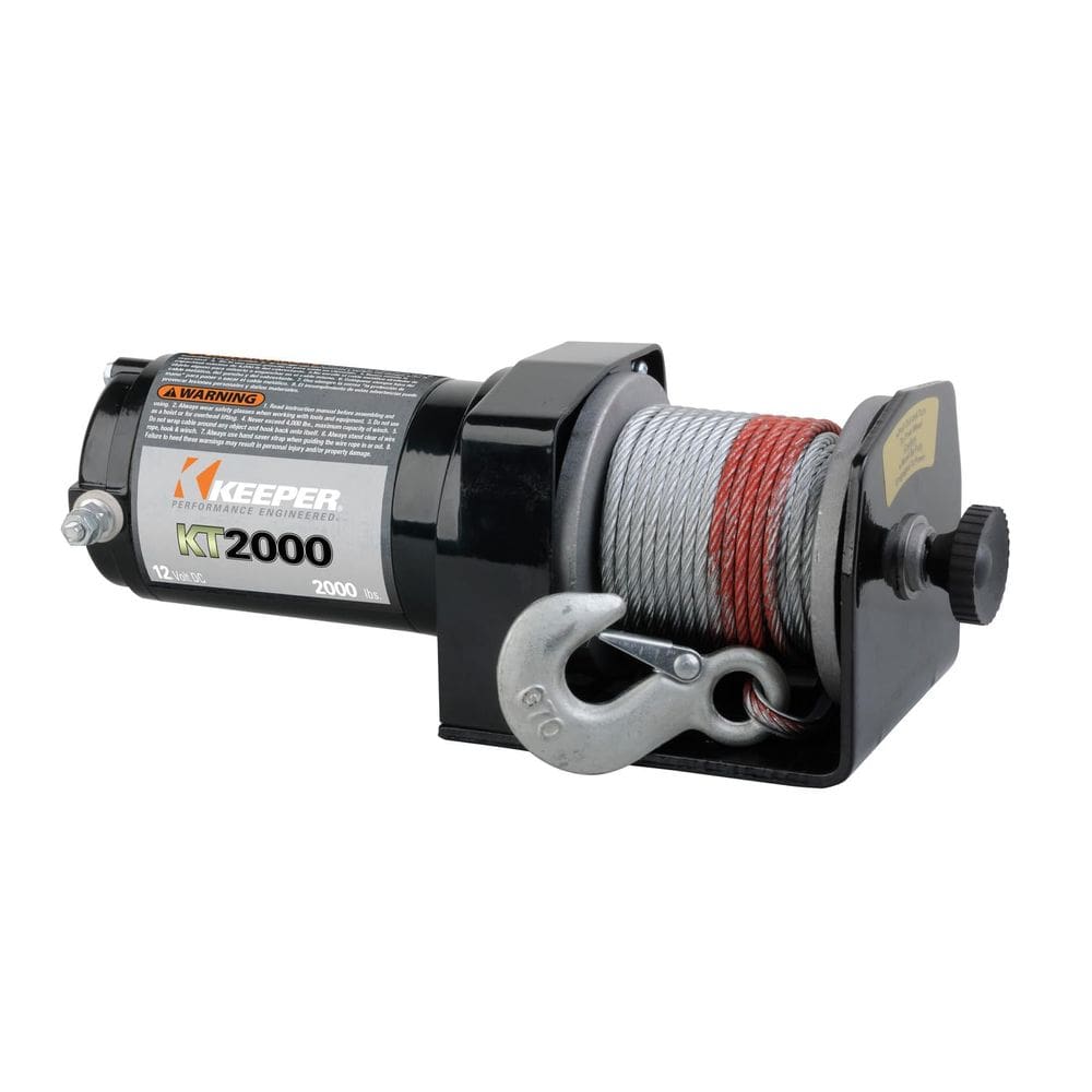 Guincho elétrico KEEPER KT2000 12V 907kg com cabo de aço 15m