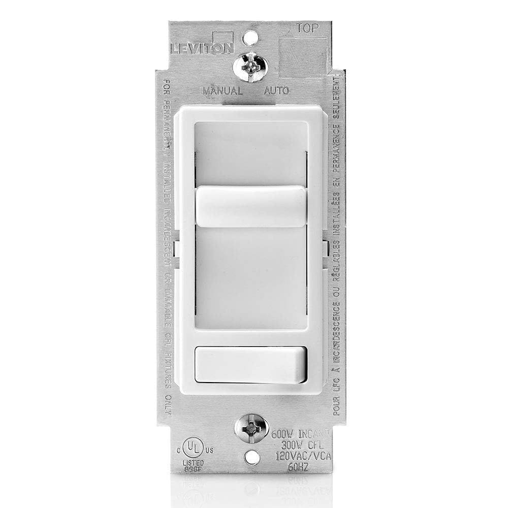 Interruptor de intensidade Leviton SureSlide 6674-P0W para lâmpadas LED