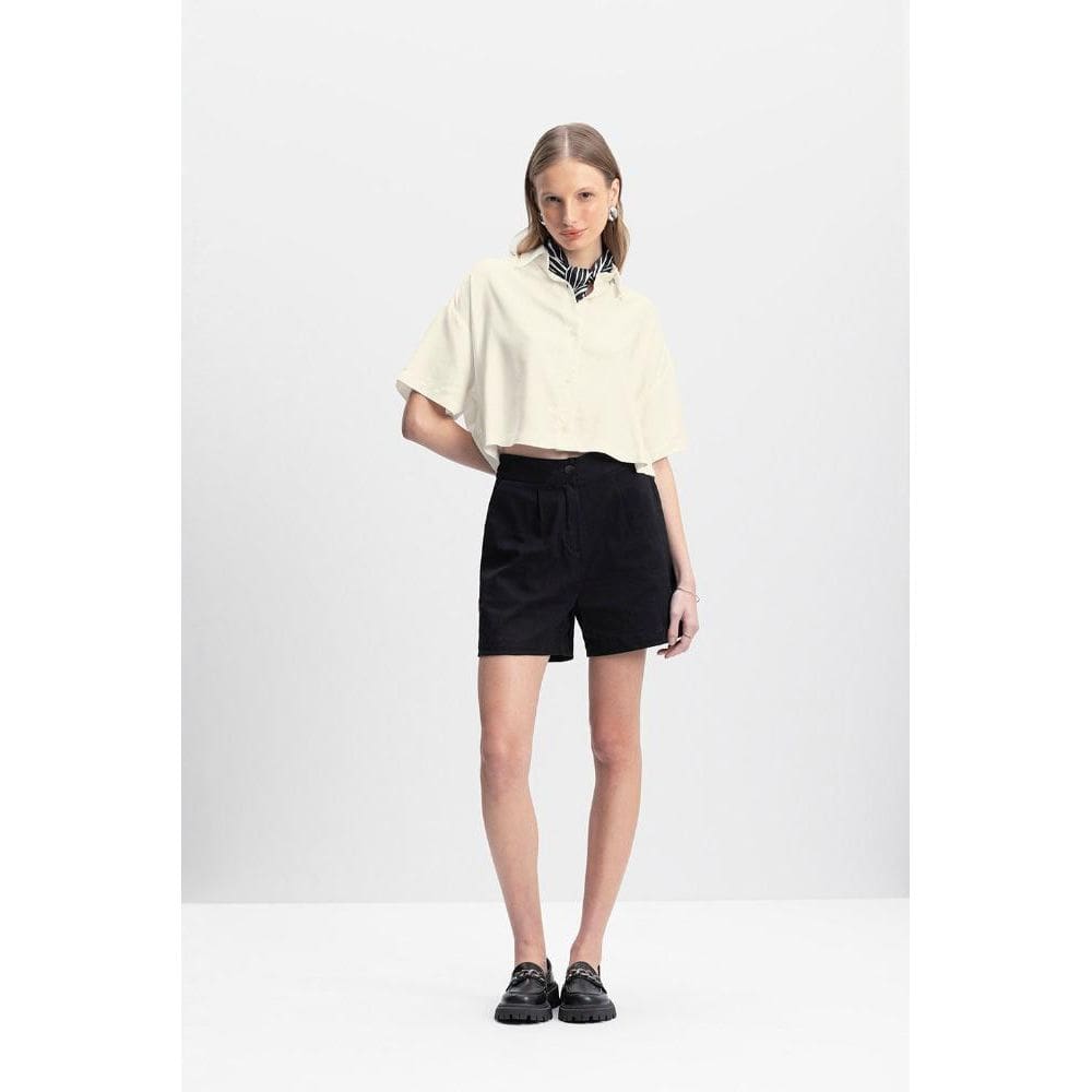 Camisa Feminina Tecido de Viscose Sarjado Lisa Essendi P