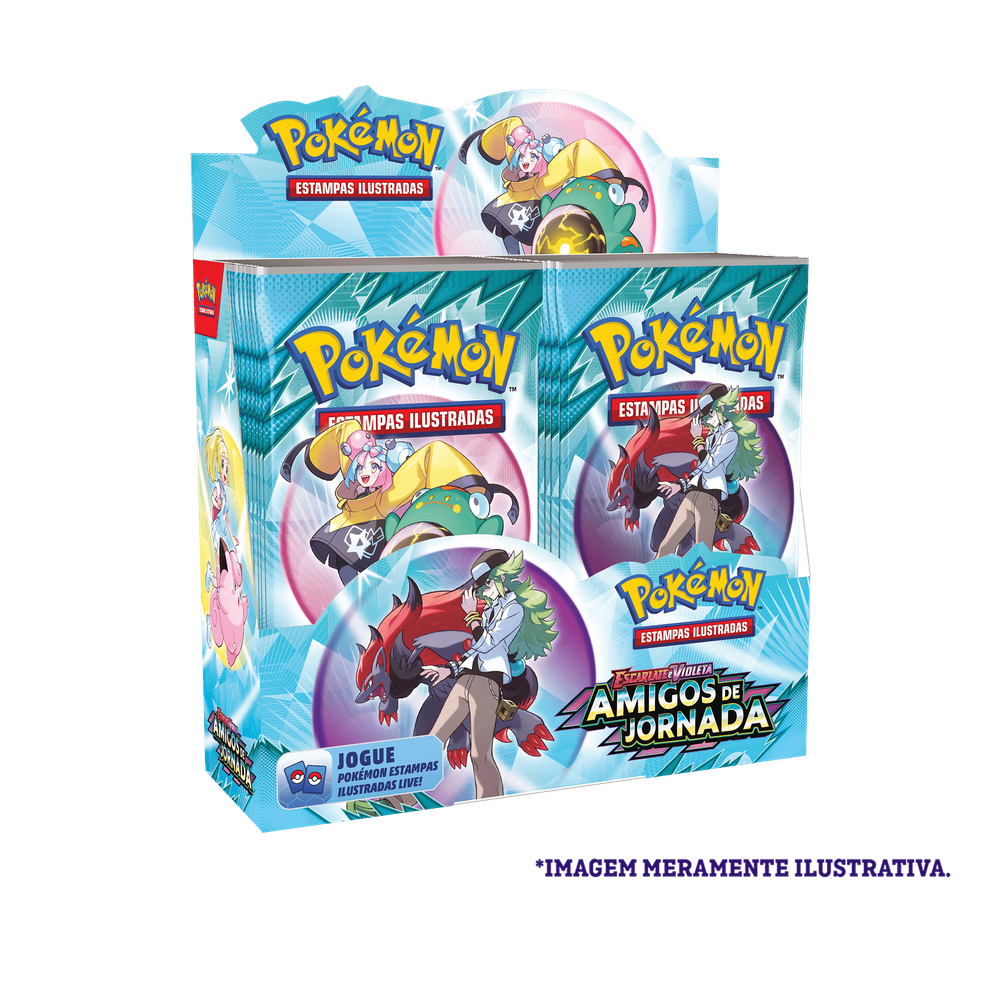 Box Display Pokémon TCG Escarlate e Violeta 9 Amigos de Jornada