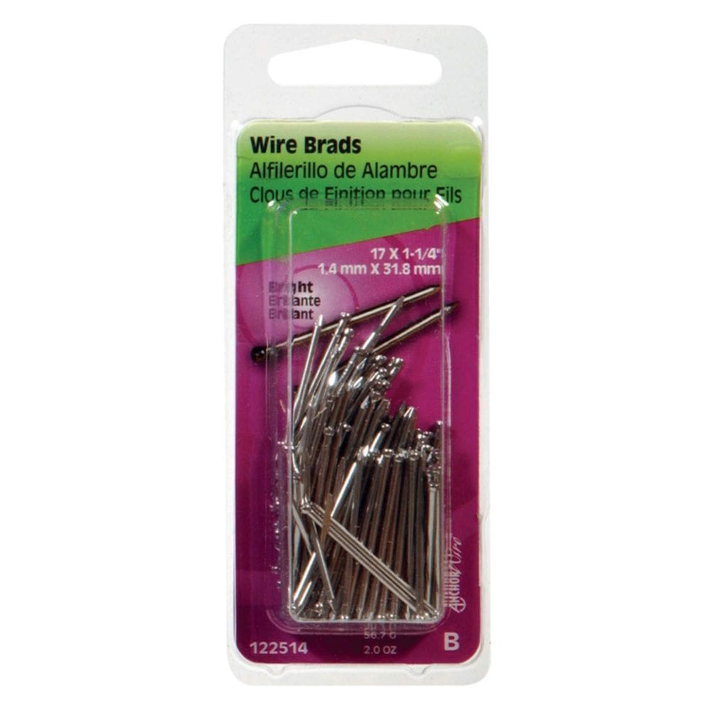 Aço brilhante Hillman Wire Brads 31,8 mm 57g