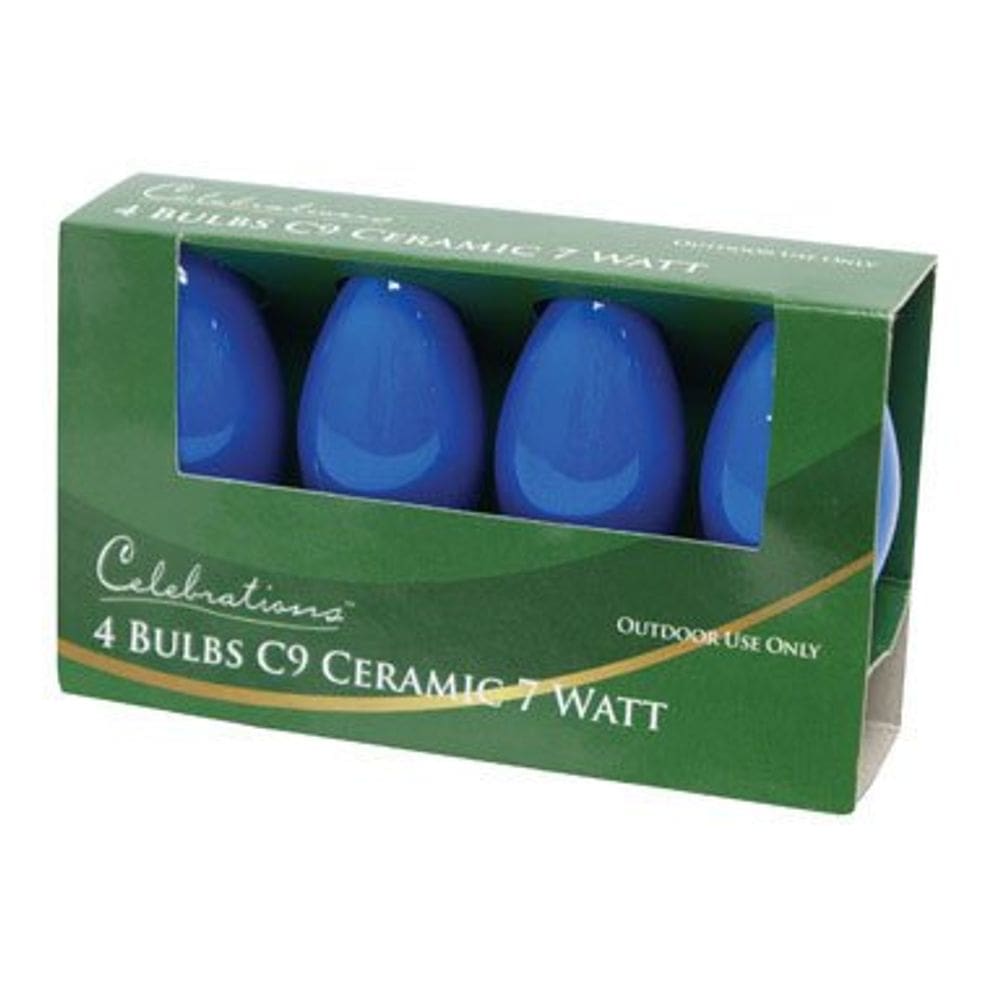 Lâmpadas ACE TRADING SIENNA 2 C9 Blue Ceramic 7W, pacote com 4