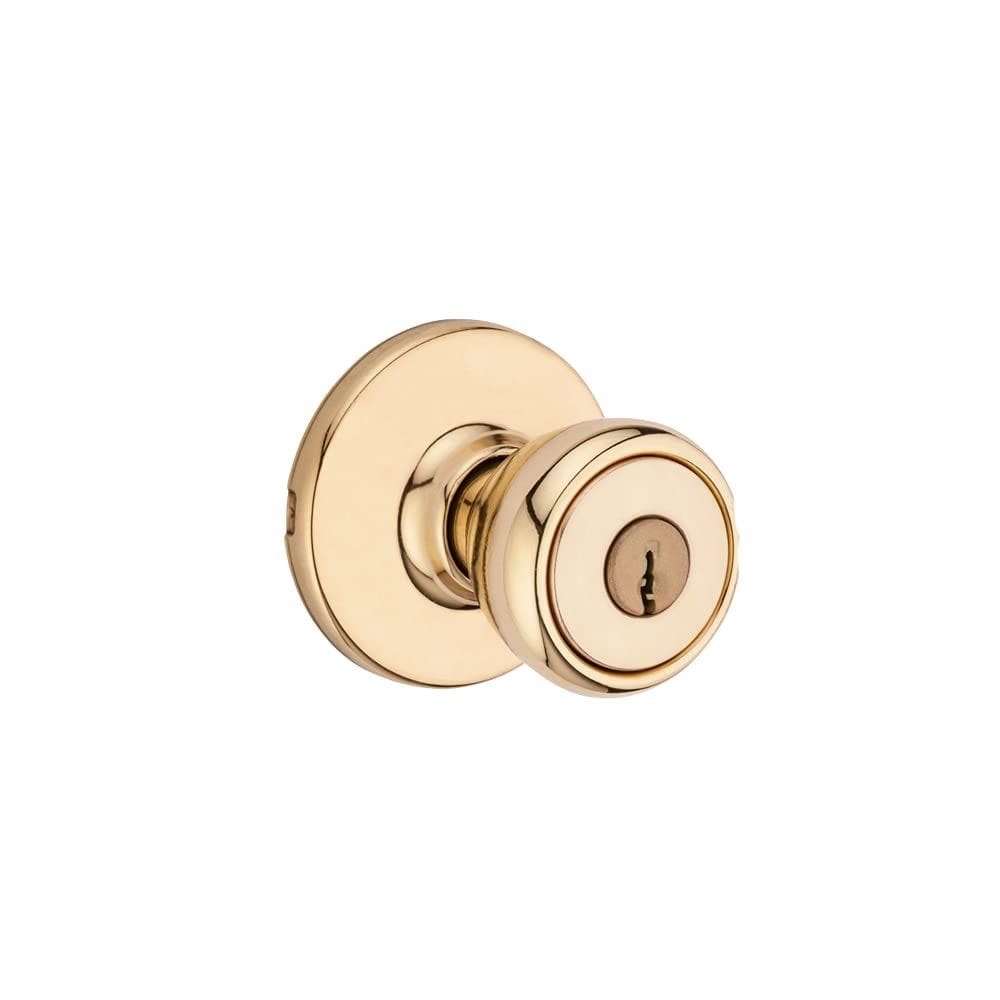 Fechadura de entrada com chave de latão polido Kwikset Tylo
