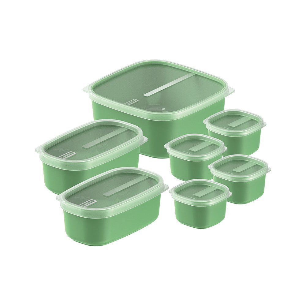 Jogo de Potes Tramontina MixColor 25499209 Com Tampa Verde Sálvia