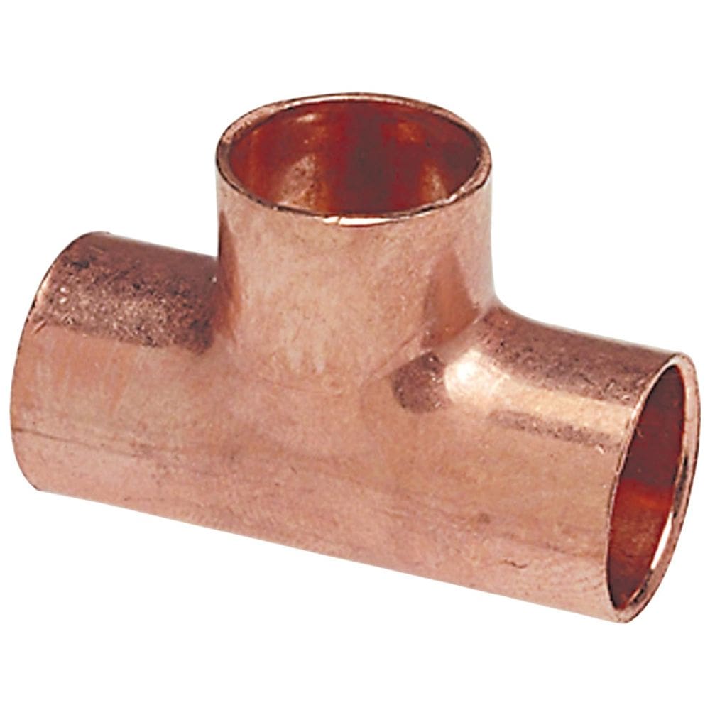 Pieza de Cobre en T para Tubería NIBCO 611RR de 3/4x1/2x3/4 sin Plomo