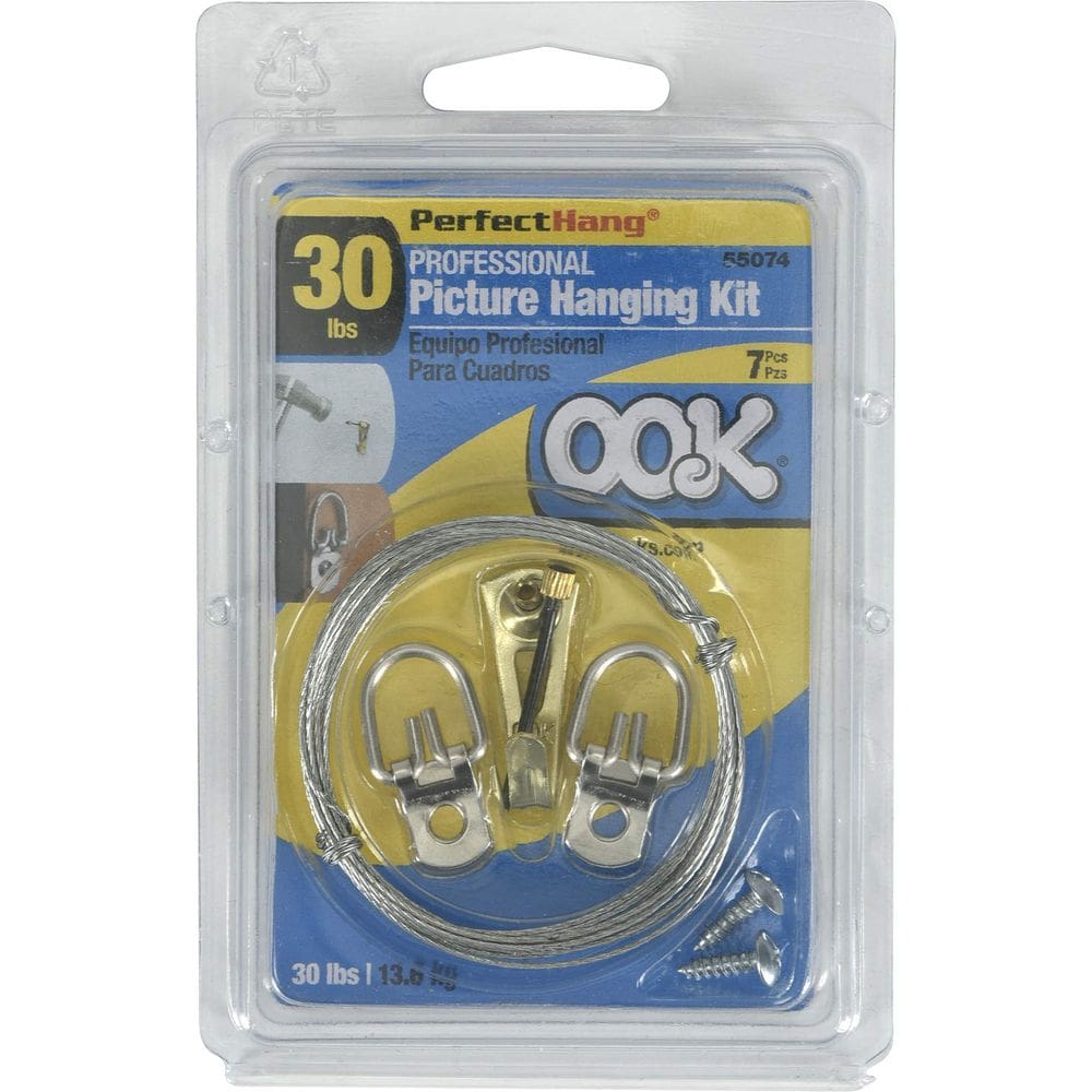 Kit de cabides para fotos OOK 535640 em latão com suporte de 13,5 kg