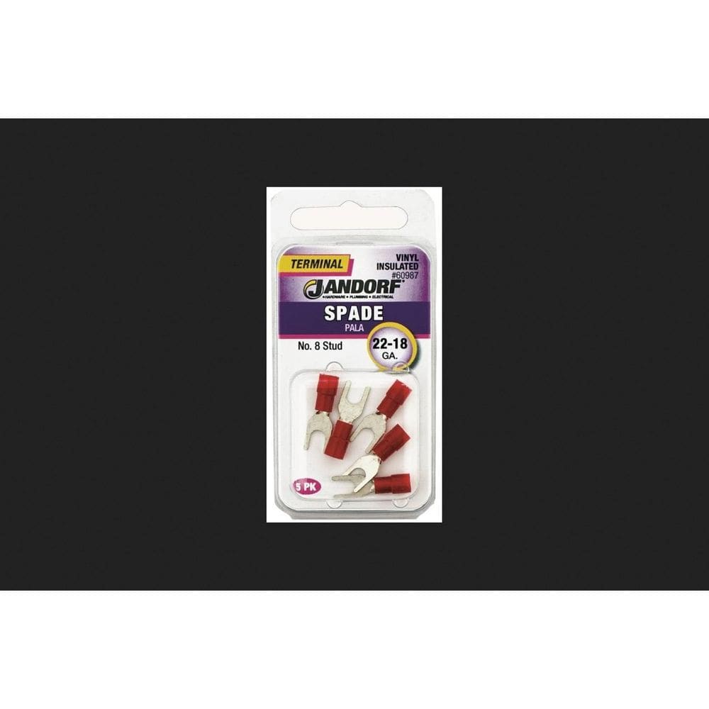 Terminal Jandorf Spade 60987 com isolamento vermelho 22-18 AWG 600V