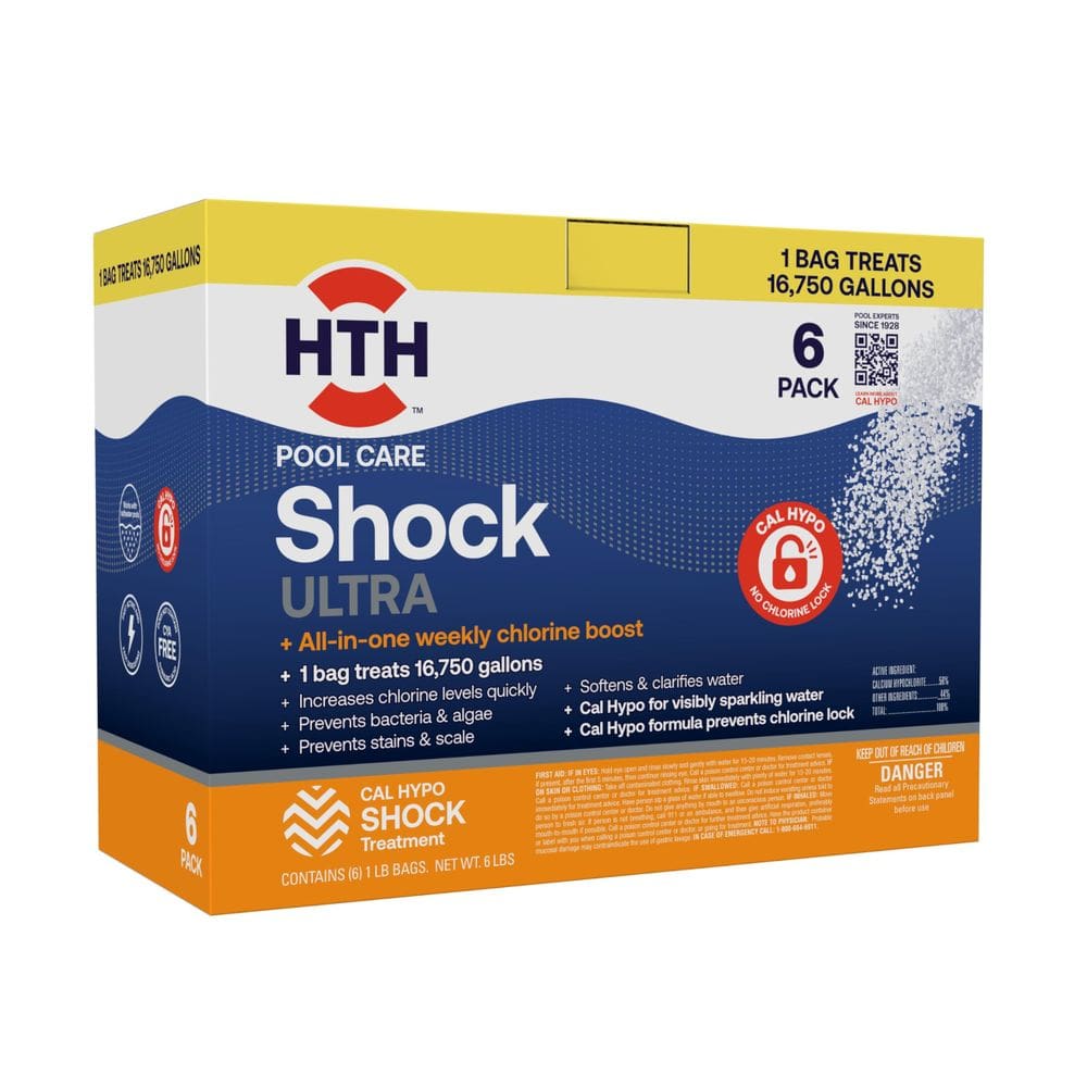 Swimming Pool Shock HTH 52040B Cal Hypo 2,7 kg, pacote com 6