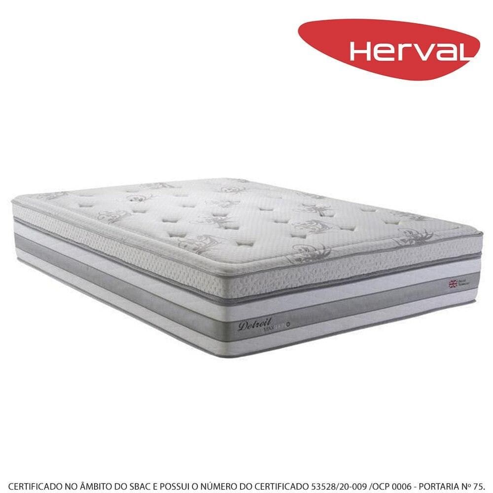 Colchão King Herval Molas Maxspring Detroit, 39x193x203 cm
