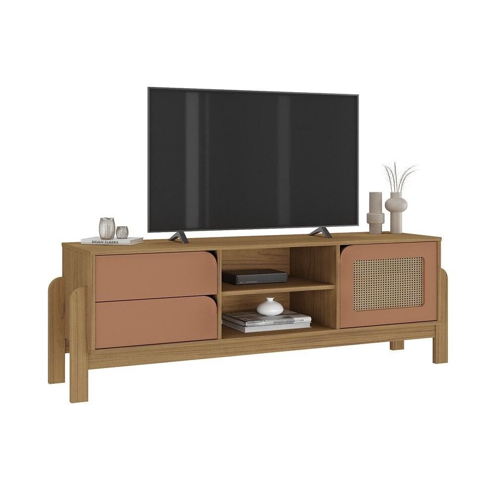 Rack para Sala de TV até 60 polegadas Artely Nature, Terracota