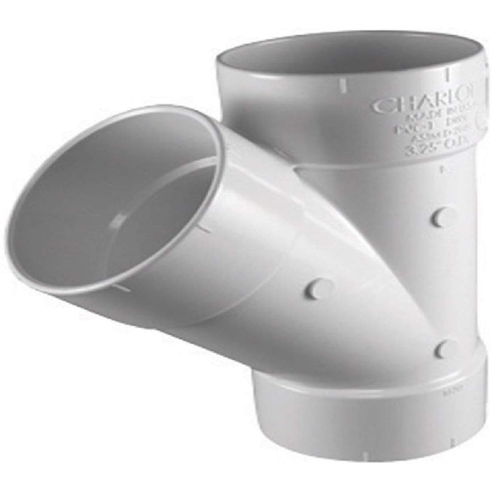 Encaixe de tubulação de PVC Wye Charlotte Pipe 3 polegadas Schedule 30 White