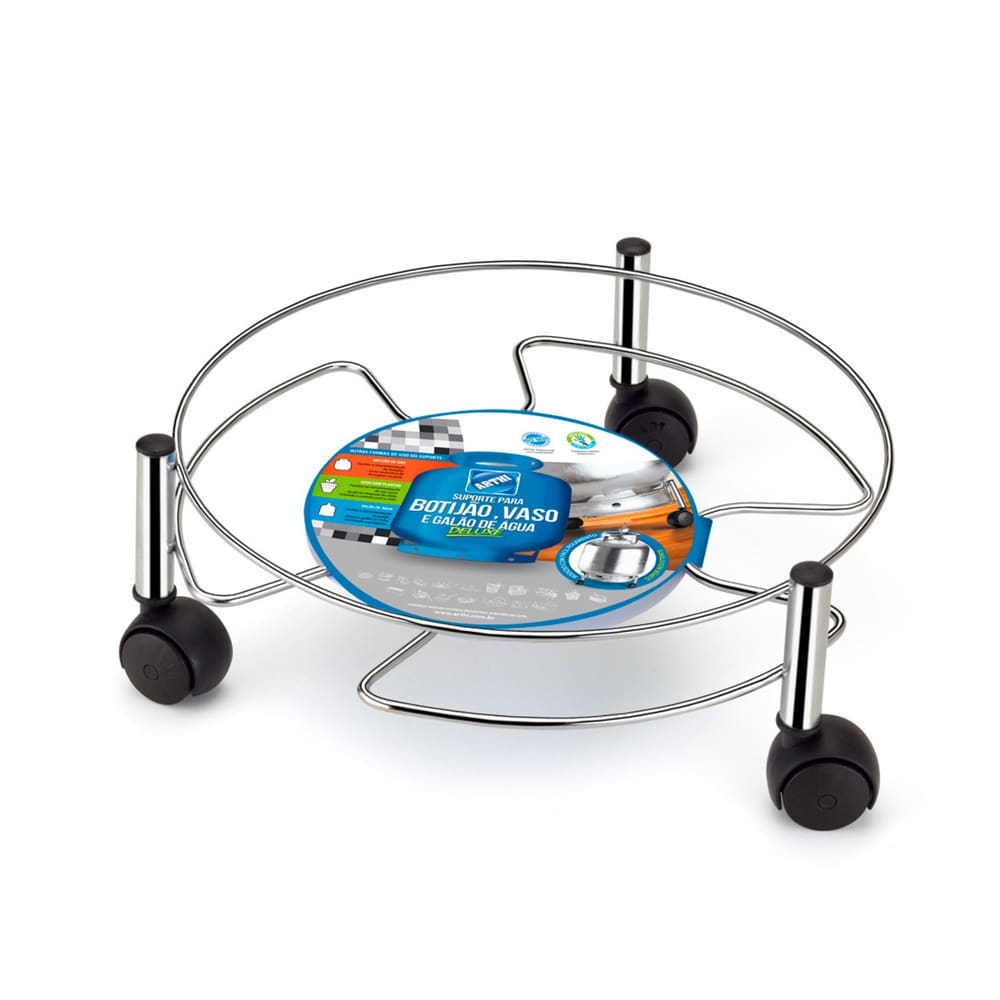 Suporte Multiuso Especial Cromado Com Rodizios 1041 Arthi