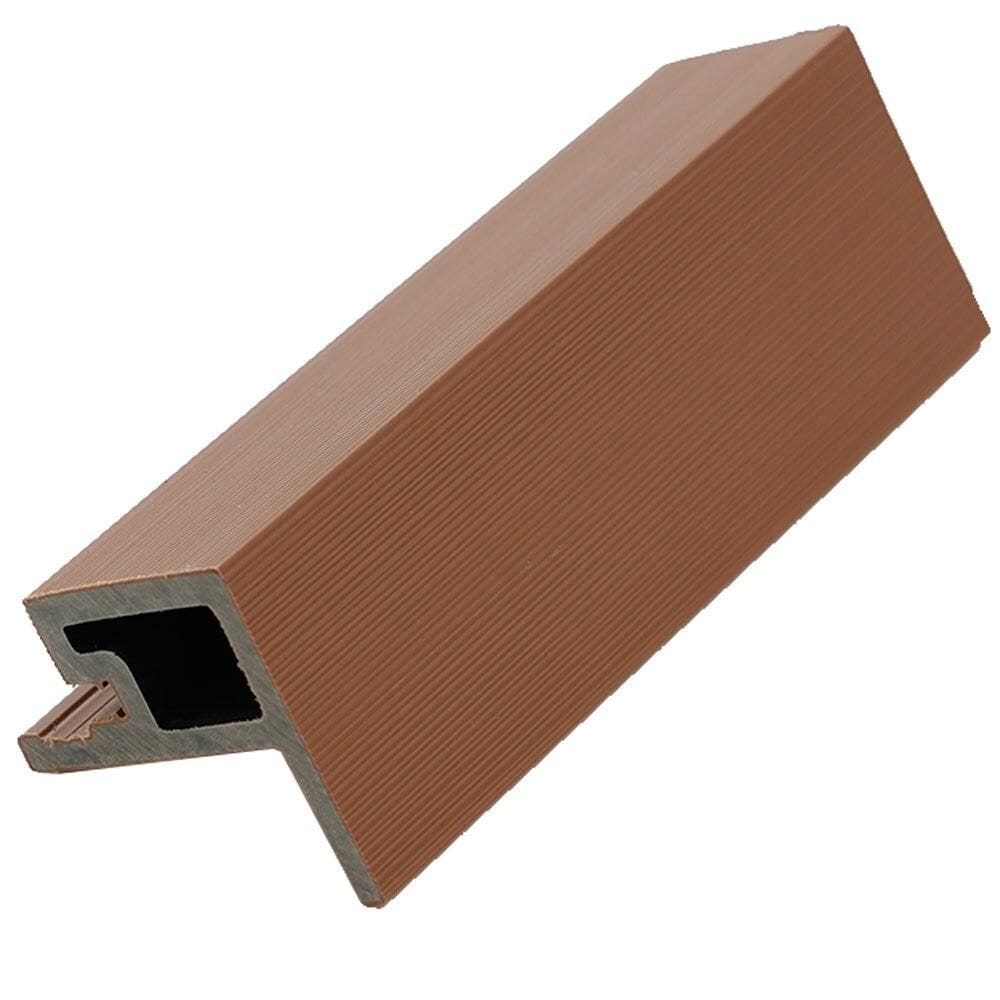 Acabamento para Painel Ripado Modaza 1/2 WPC Externo, 4,95 x 290 cm, Nogueira