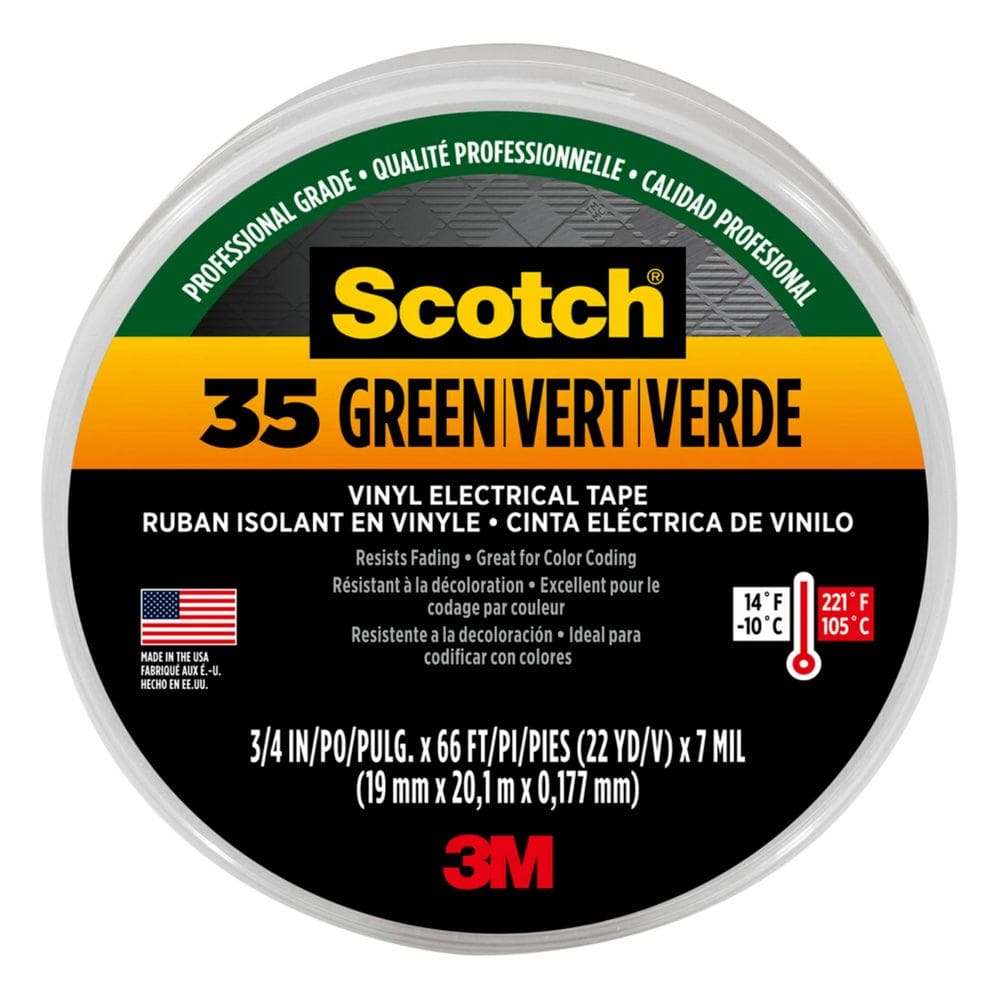 Fita isolante de vinil verde Scotch 35 1,9 cm x 20 m
