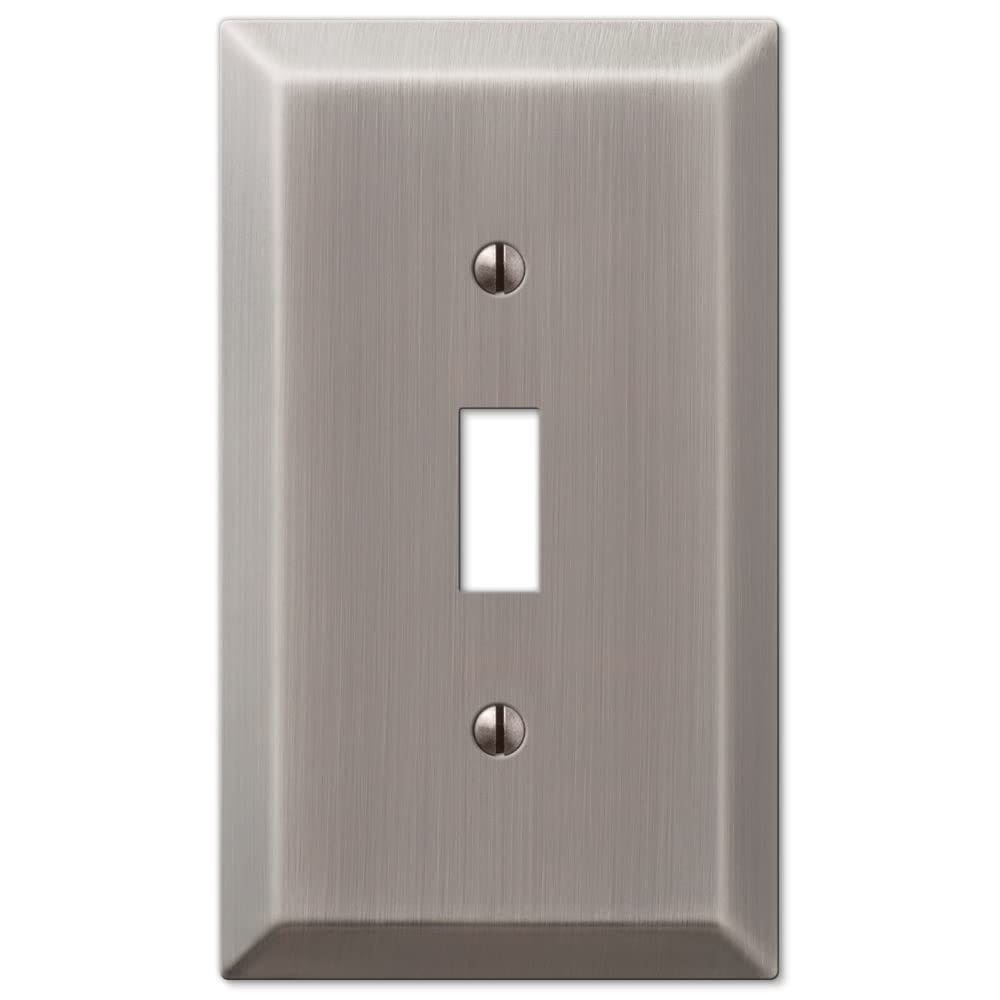 Placa de pared Amerelle modelo 1 interruptor palanca en acero niquelado antiguo