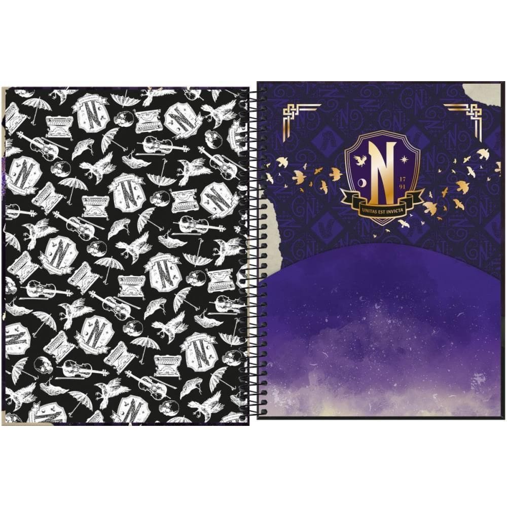 Caderno 10X1 Capa Dura Wandinha 160Fls.