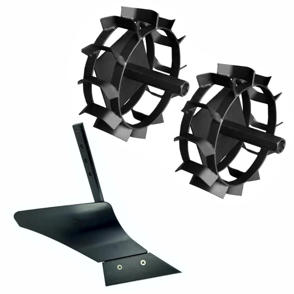 Kit Arado Par Rodas de Ferro Motocultivador Buffalo Branco Husqvarna Toyama Kawashima