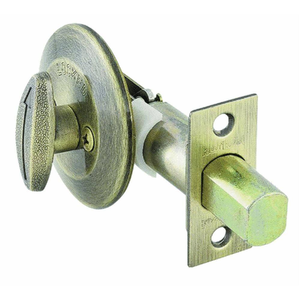 Fechadura Kwikset 663 Deadbolt de um lado em latão antigo