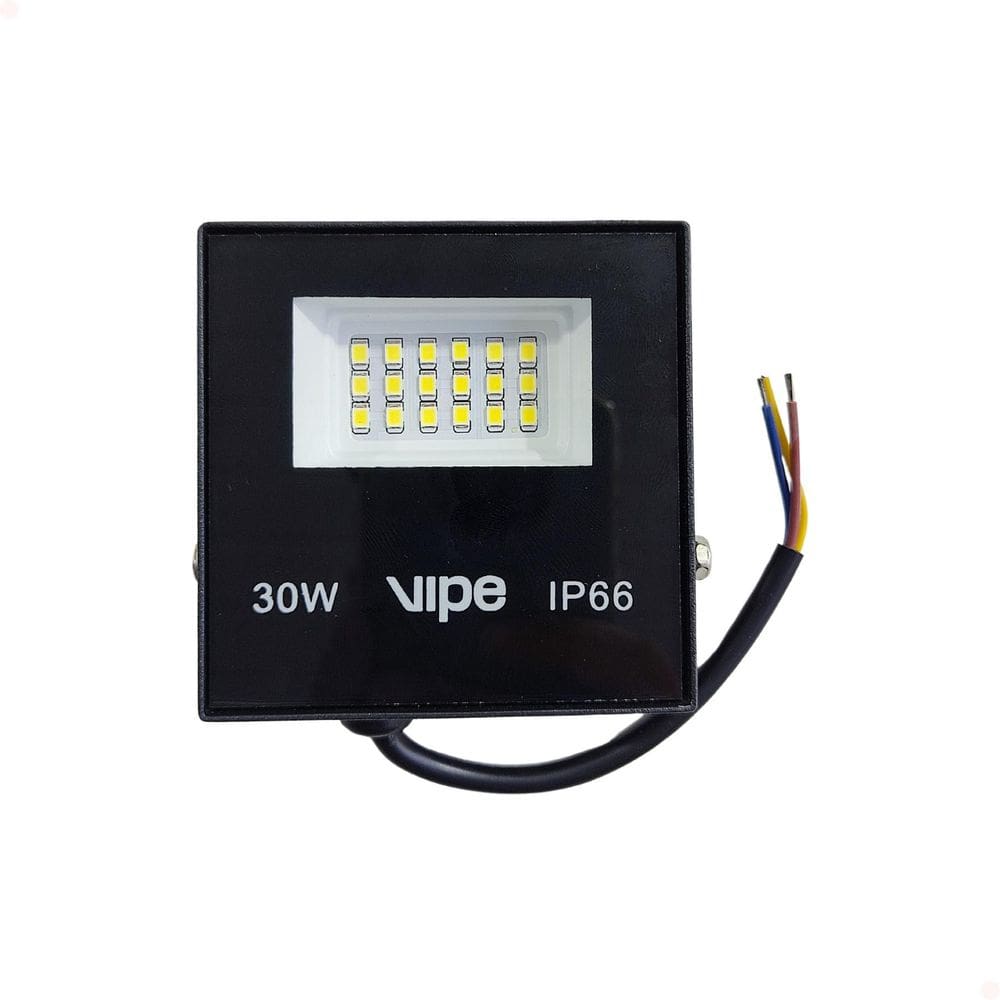 Refletor Led 30W Bivolt Quadrado Luz Branco Frio 6500K