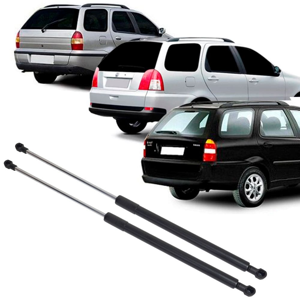 Par Amortecedor Tampa Traseira Porta Mala Mola Gás Palio Weekend 1996 à 2008