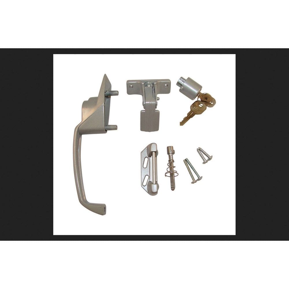 Maçaneta de porta de tela Barton Kramer com acabamento em alumínio de 4,4 cm