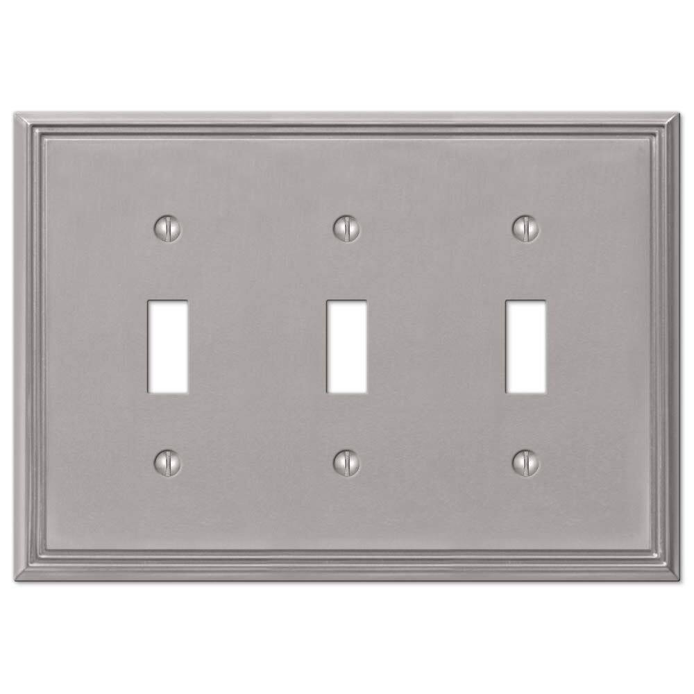 Placa de parede Amerelle 77TTTBN Metro Line 3 Toggle Cast Metal