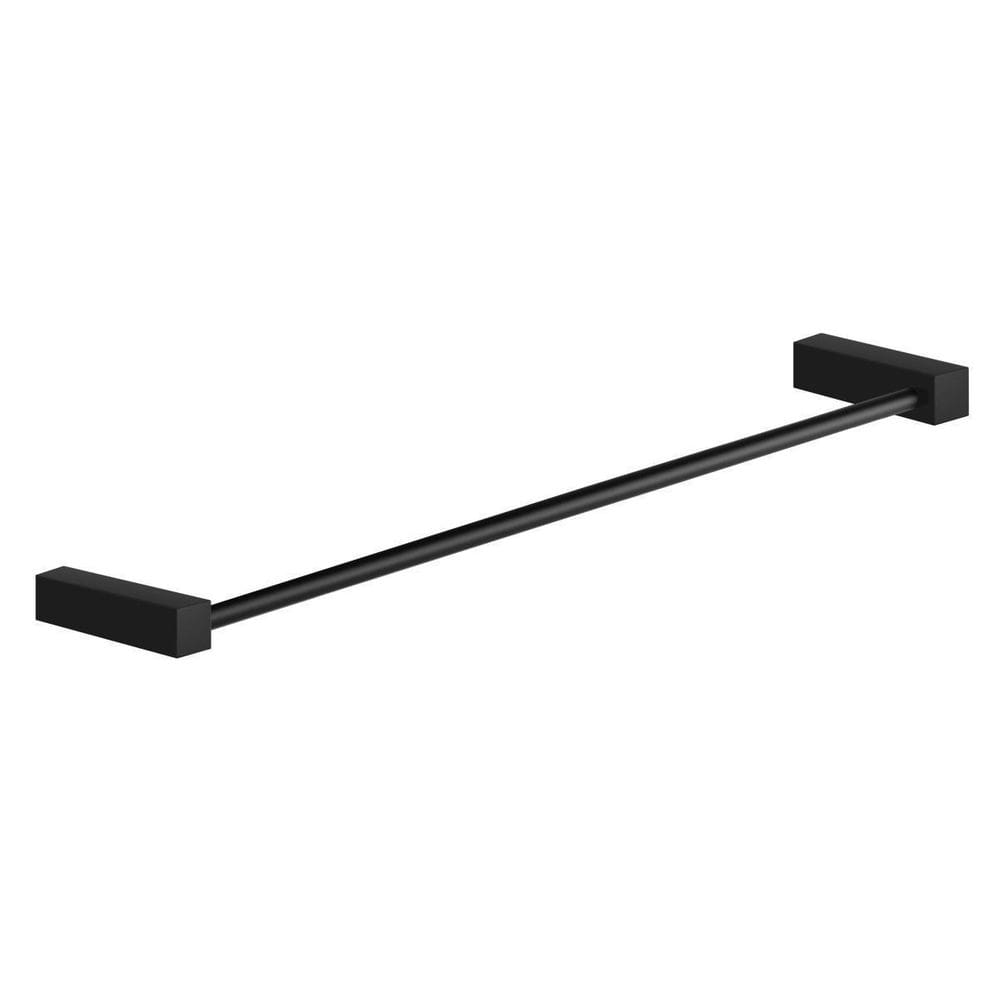 Toalheiro Para Banheiro Preto Fosco Troia Grego Metal 50Cm