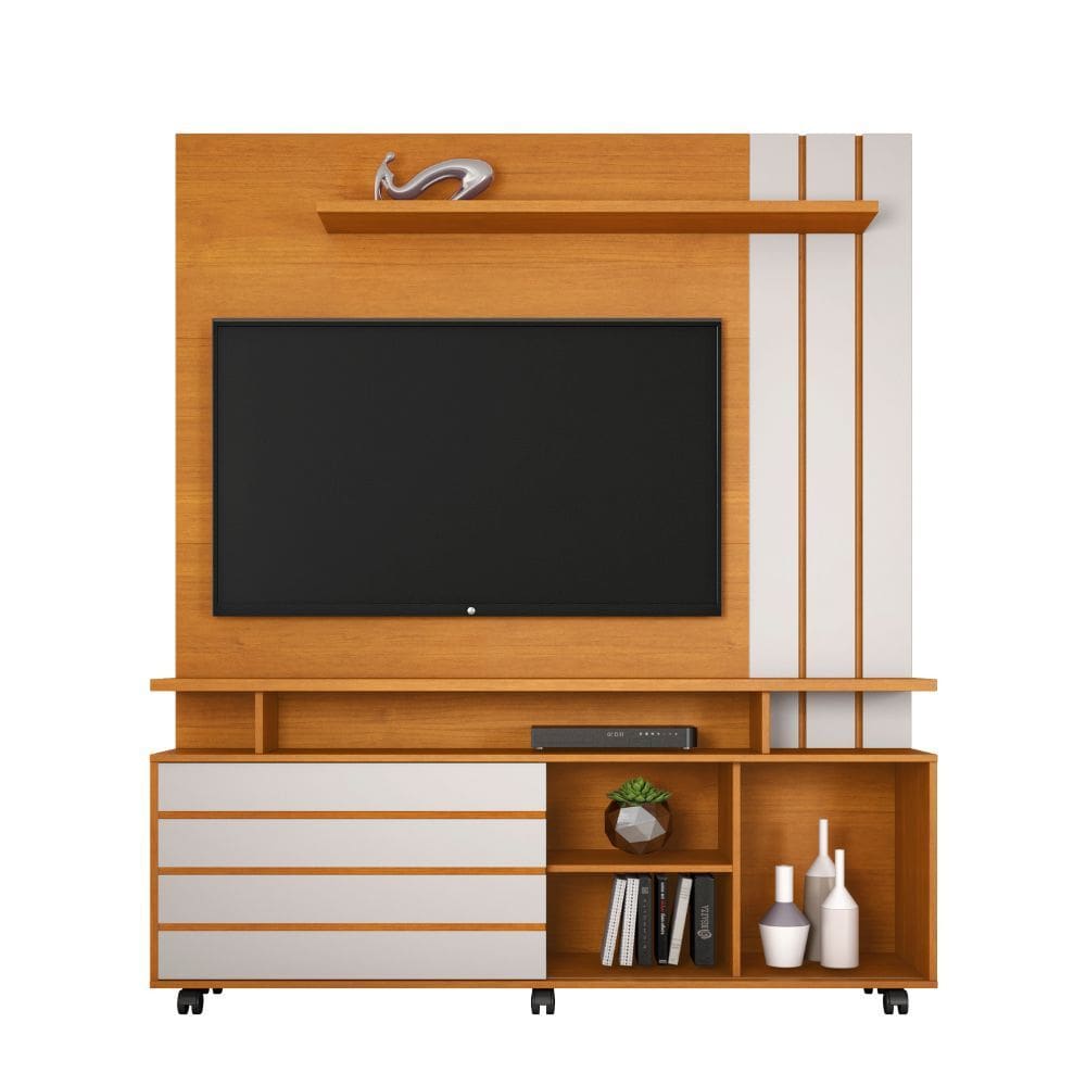 Home Para TV HOME SERRANO 65 Serrano Ripado Porta de Correr C/Rodízios JCM