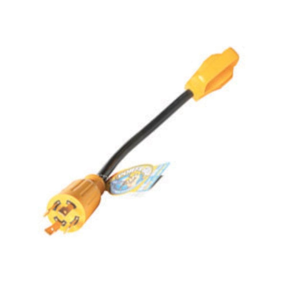 Plugue elétrico Camco 55382 30Amp 30cm PowerGrip Adaptador 125V