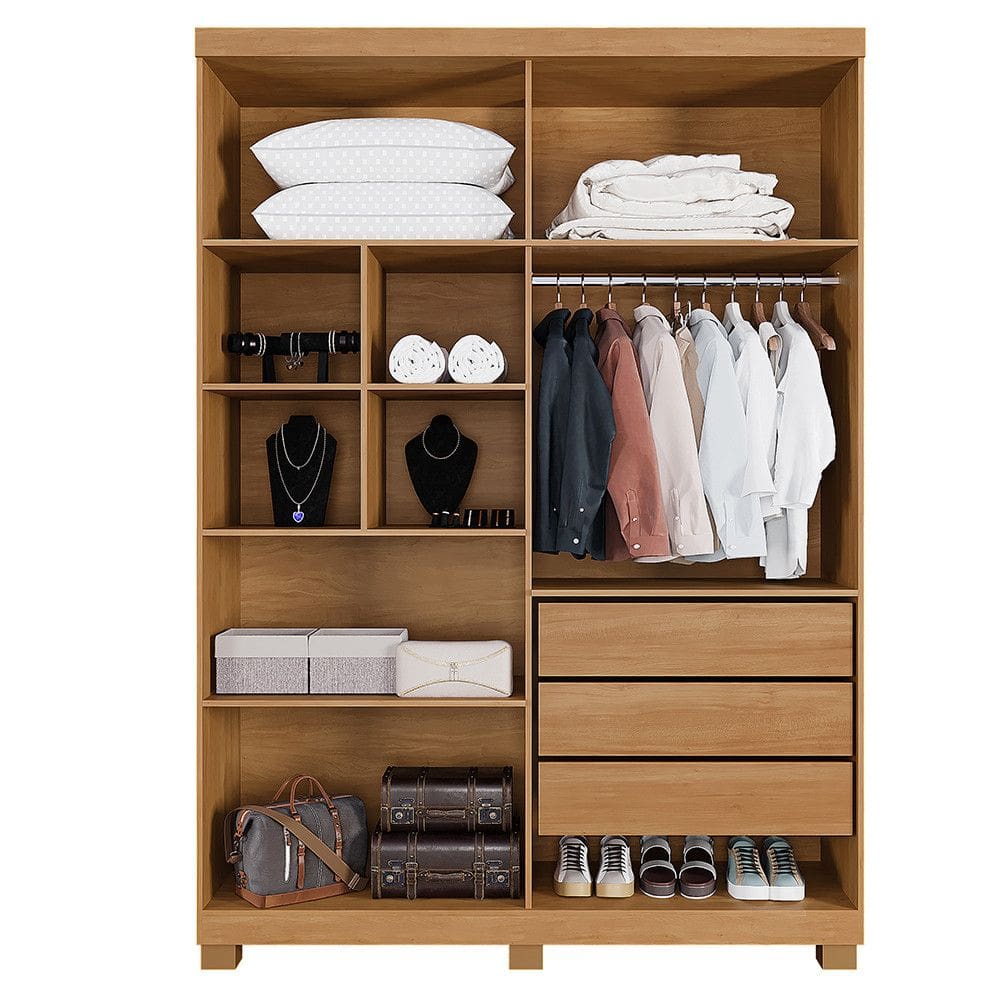 Guarda Roupa Solteiro 4 Portas com Pés New Master Benetil