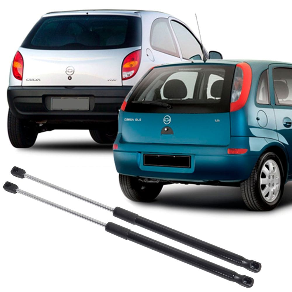 Par Amortecedor Tampa Traseira Porta Malas Corsa Hatch 4 Portas 2002 à 2012 Mola Gás
